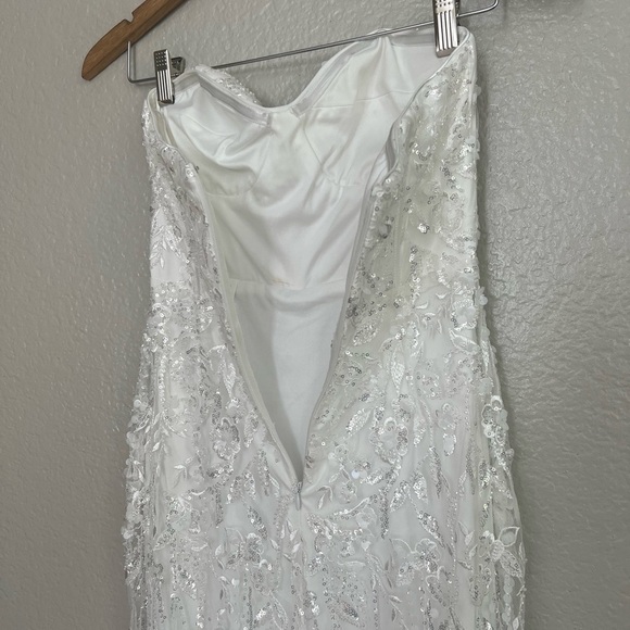 Profound Romance White Sequin Embroidered Bustier Maxi Dress - Picture 8 of 12
